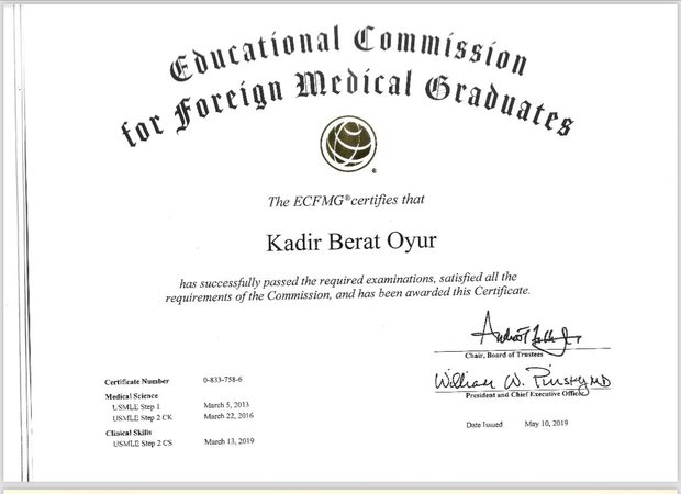 ECFMG-Zertifikat (US-amerikanische Approbationsprüfungen)